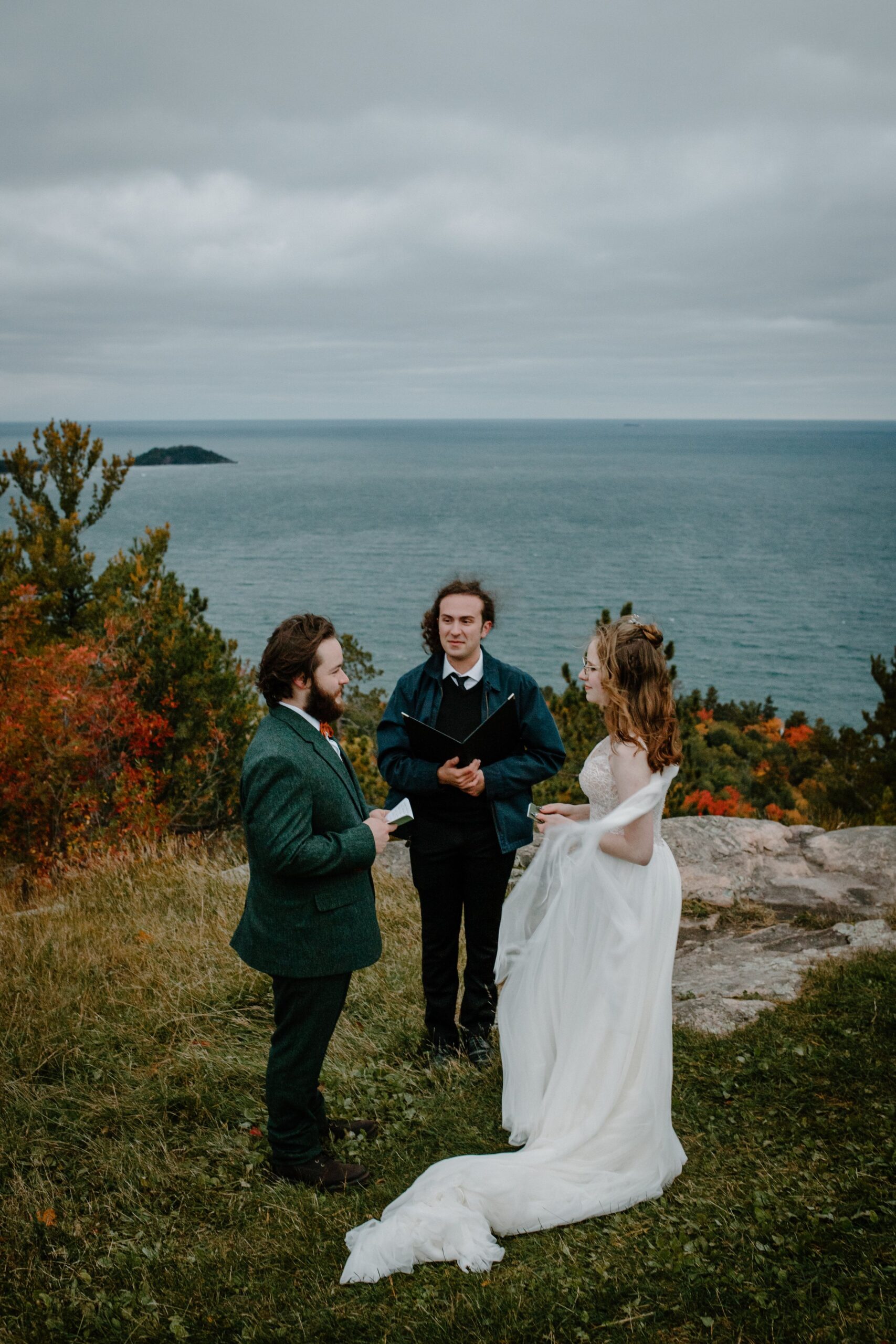 Elopement on Sugarloaf Mountain in Marquette, MI
